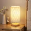 8.5" Small Table Lamp for Bedroom - Inline Switch Bedside Lamp